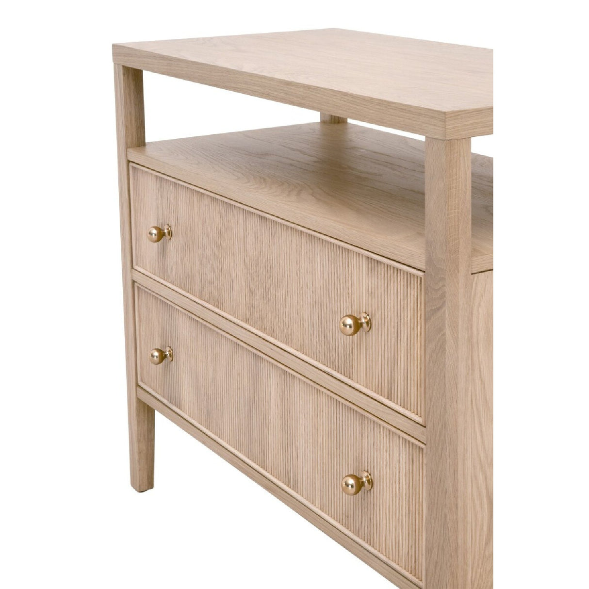 2-Drawer Oak Nightstand L | Living Essentials Highland – alternate view 8