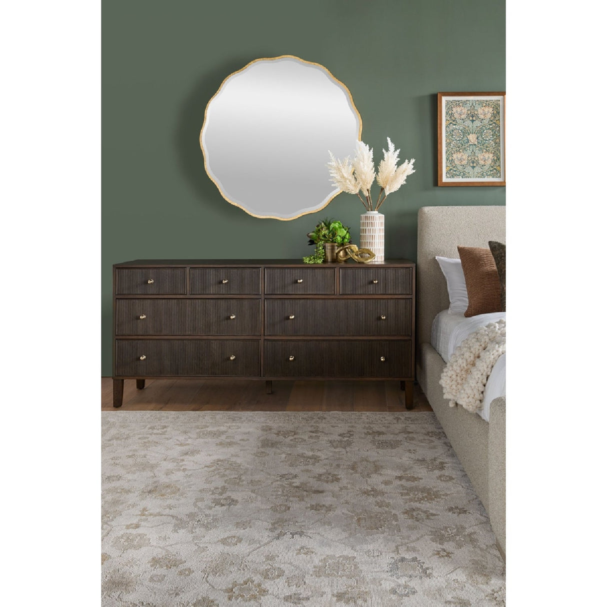 8-Drawer Oak Double Dresser | Living Essentials Highland – alternate view 36