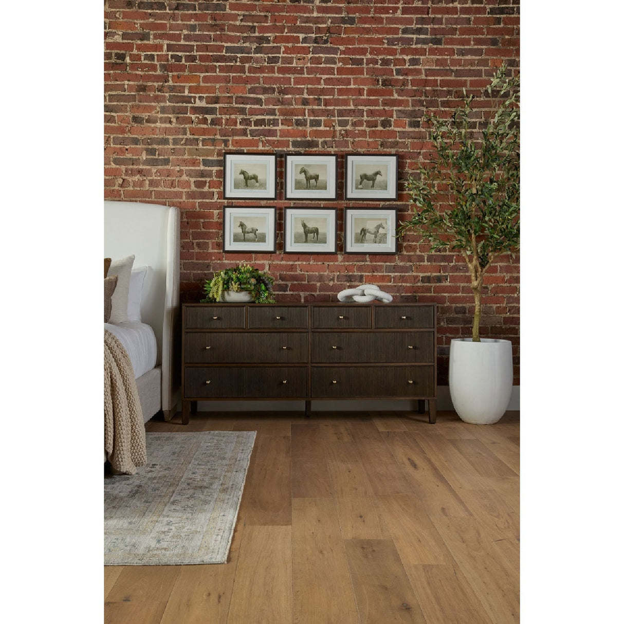 8-Drawer Oak Double Dresser | Living Essentials Highland – alternate view 37