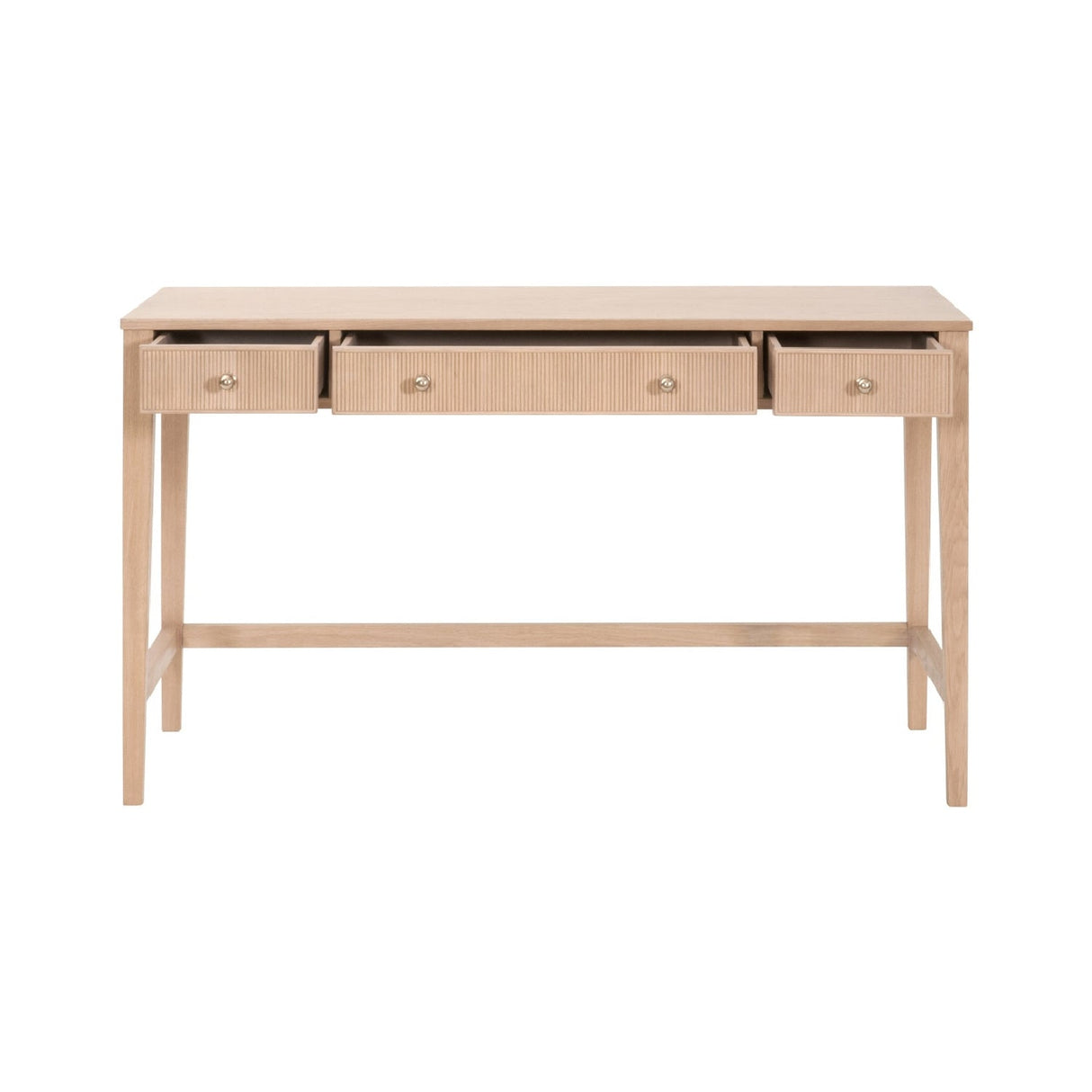 Modern European furniture - Natural Oak 3-Drawer Desk - www.oroa.com