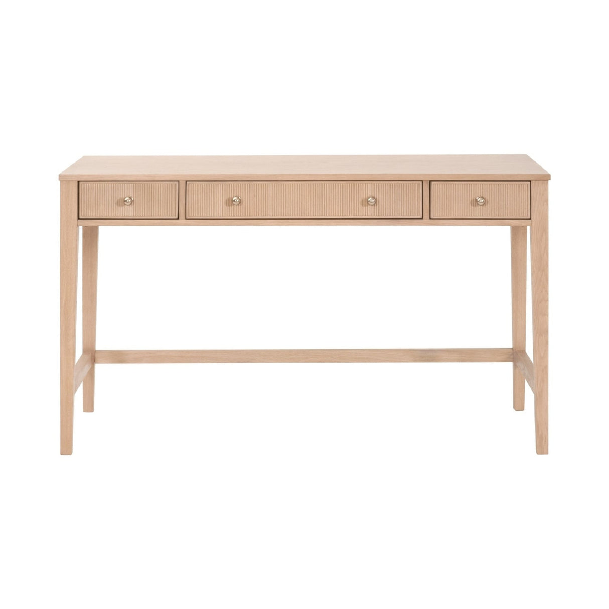 Modern European furniture - Natural Oak 3-Drawer Desk - www.oroa.com