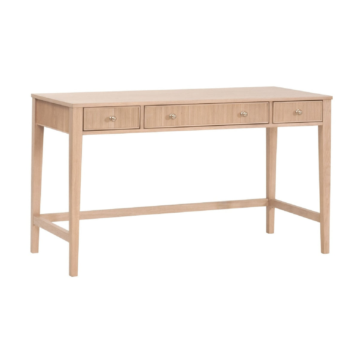 Modern European furniture - Natural Oak 3-Drawer Desk - www.oroa.com