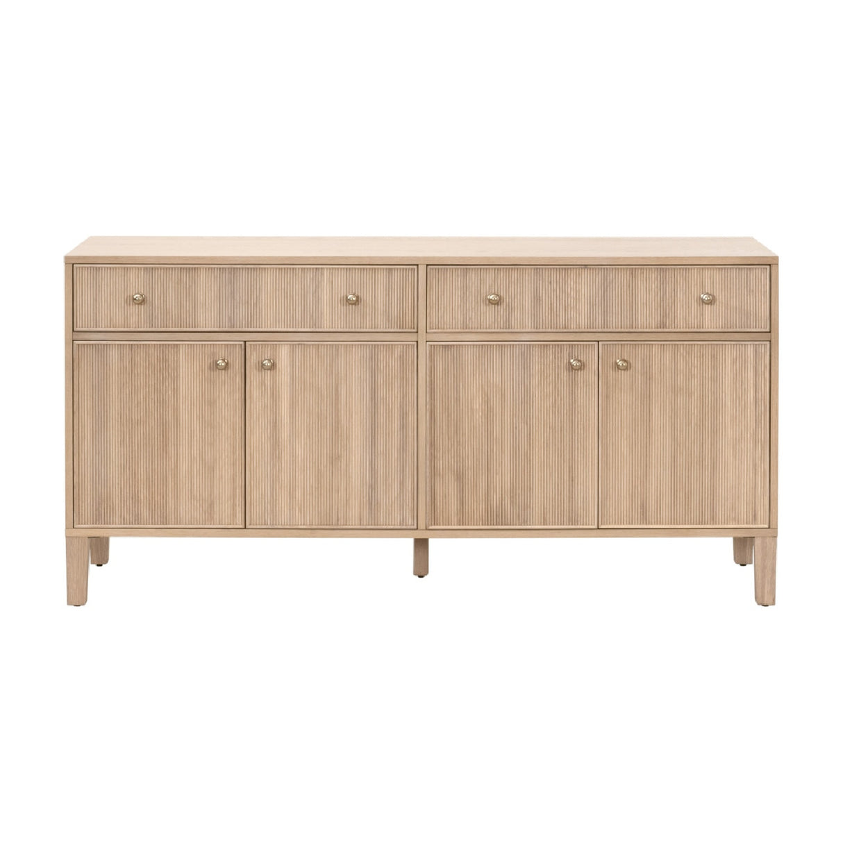 Fluted Solid Wood Media Sideboard | Oroa.com