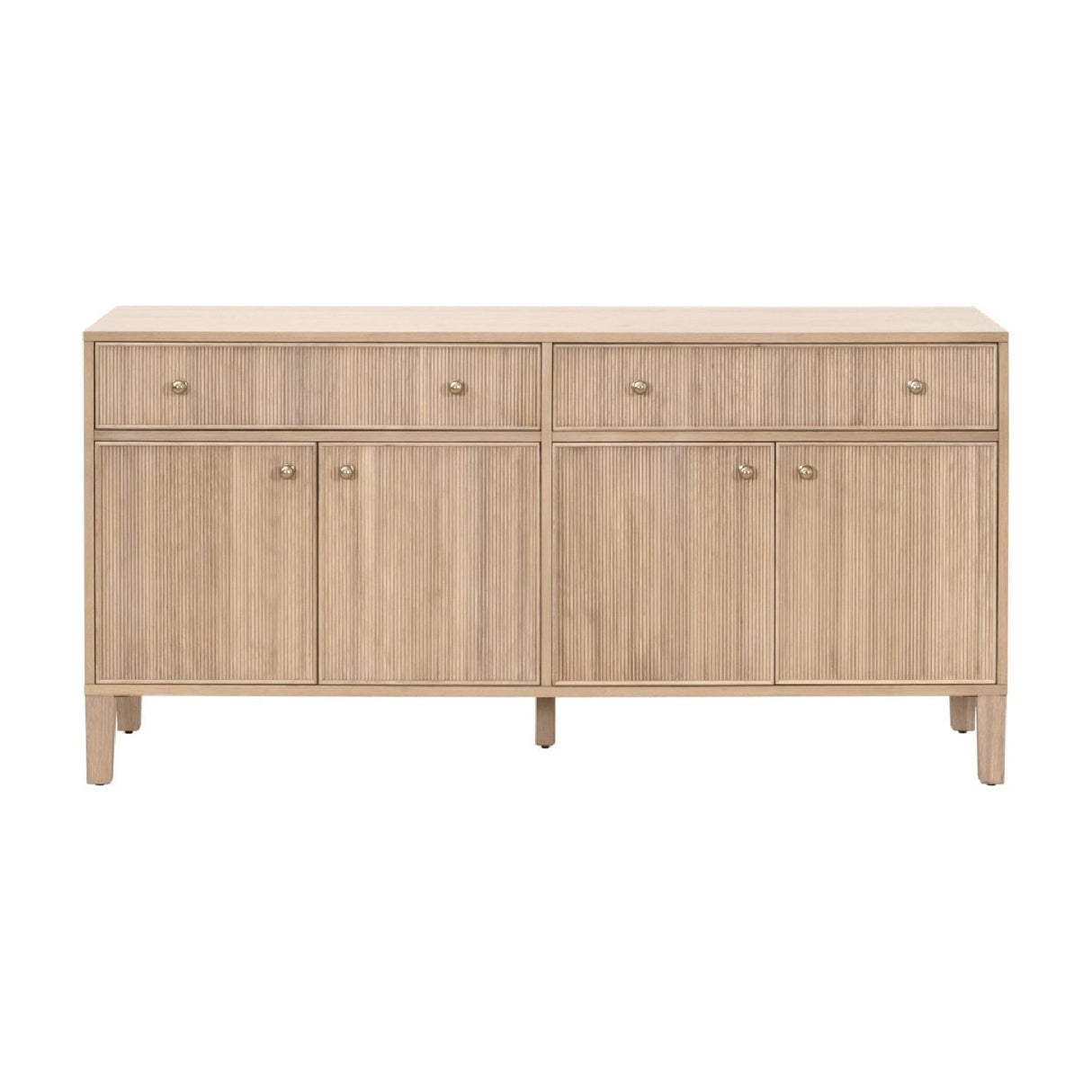 Modern European furniture - Fluted Solid Wood Media Sideboard - www.oroa.com