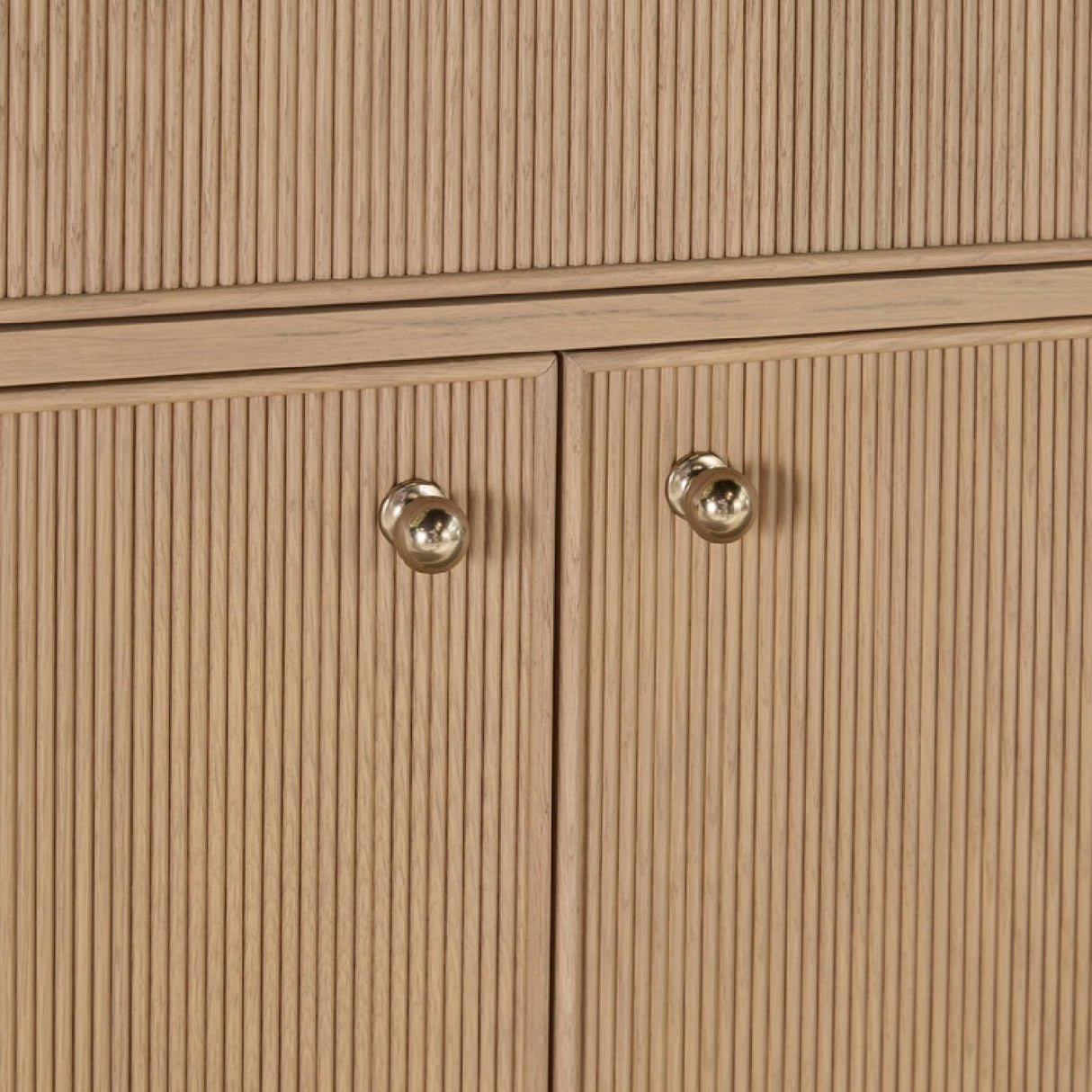 Modern European furniture - Fluted Solid Wood Media Sideboard - www.oroa.com