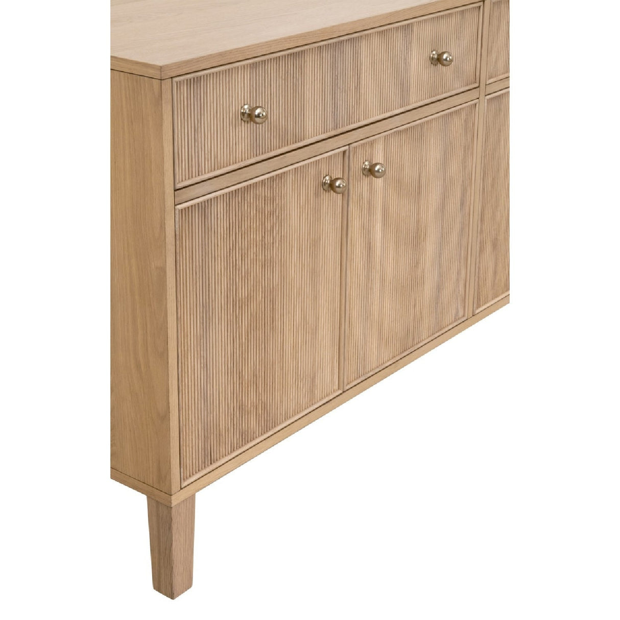 Modern European furniture - Fluted Solid Wood Media Sideboard - www.oroa.com