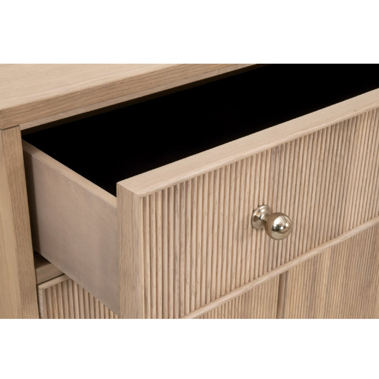 Modern European furniture - Fluted Solid Wood Media Sideboard - www.oroa.com