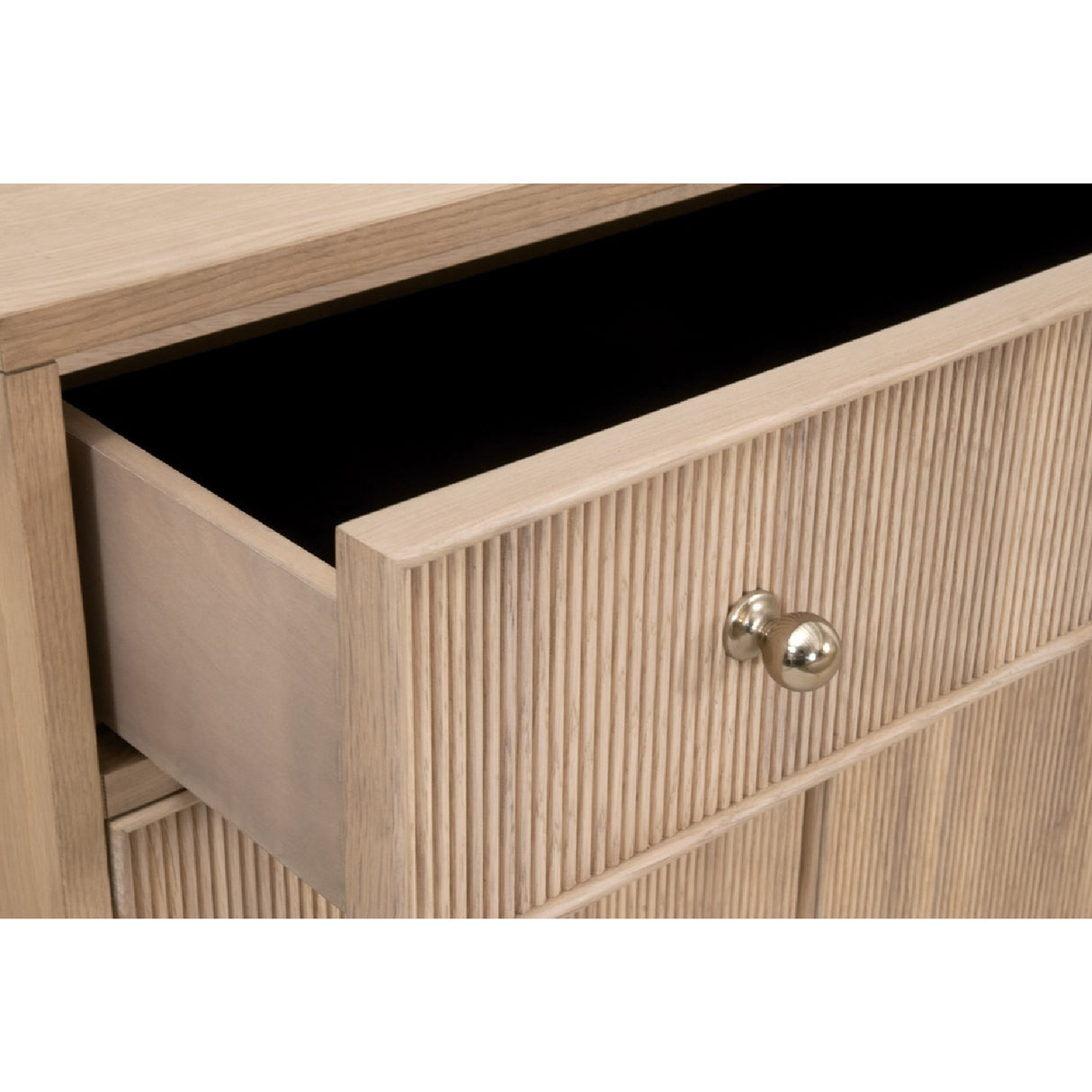 Fluted Solid Wood Media Sideboard | Oroa.com