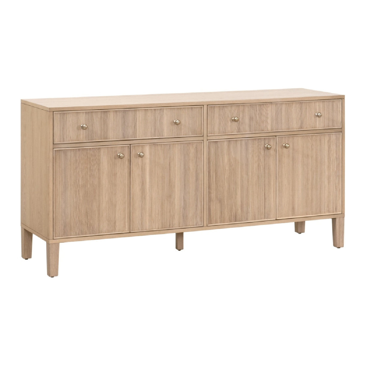 Modern European furniture - Fluted Solid Wood Media Sideboard - www.oroa.com