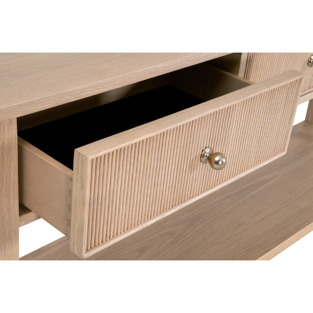 Modern European furniture - Natural Oak 3-Drawer Console Table - www.oroa.com