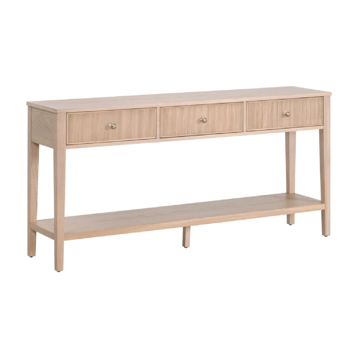 Modern European furniture - Natural Oak 3-Drawer Console Table - www.oroa.com