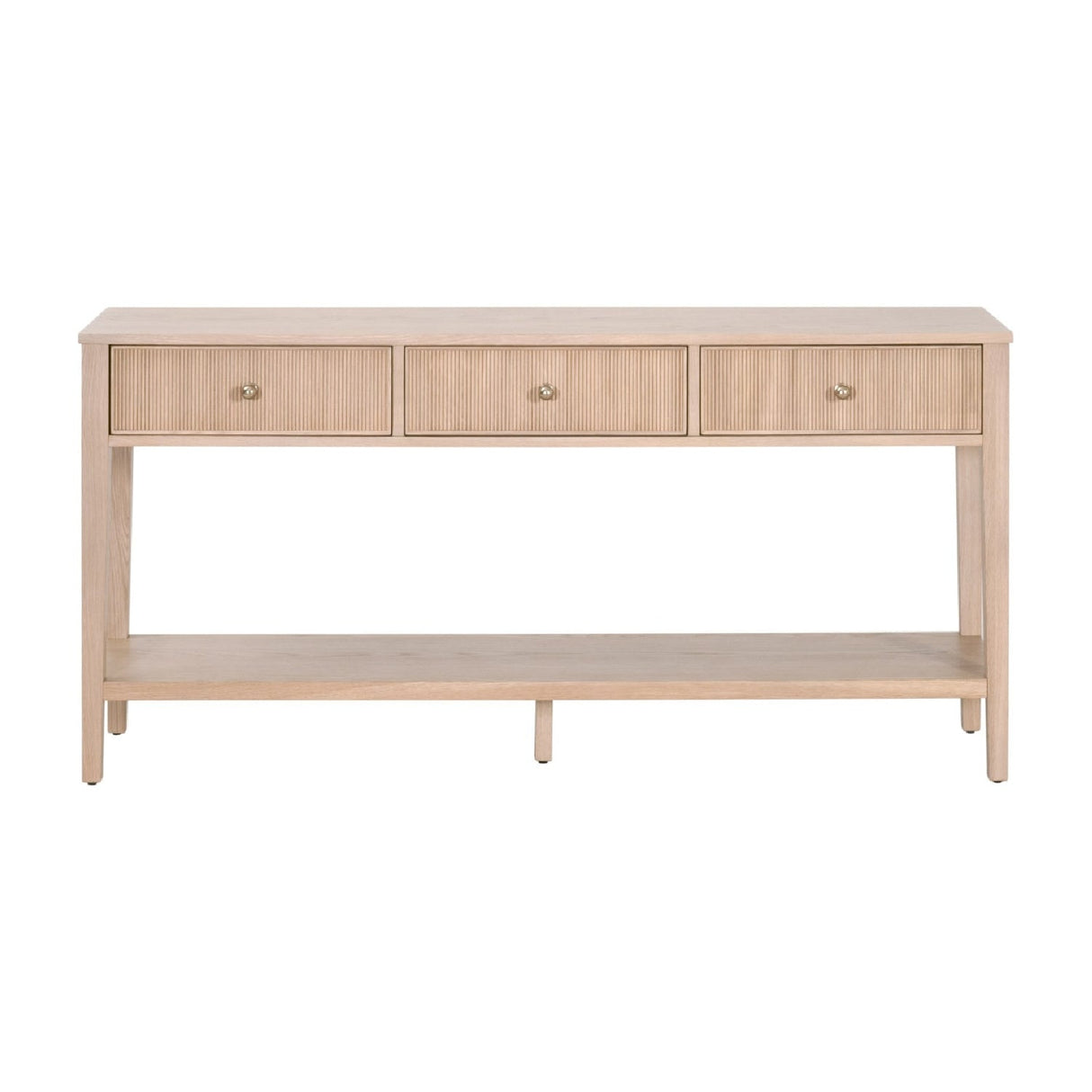 Modern European furniture - Natural Oak 3-Drawer Console Table - www.oroa.com