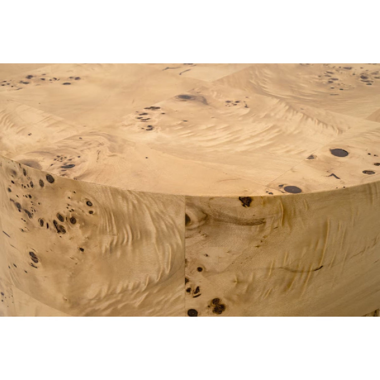 Modern European furniture - Burl Wood Cylindrical Accent Table - www.oroa.com
