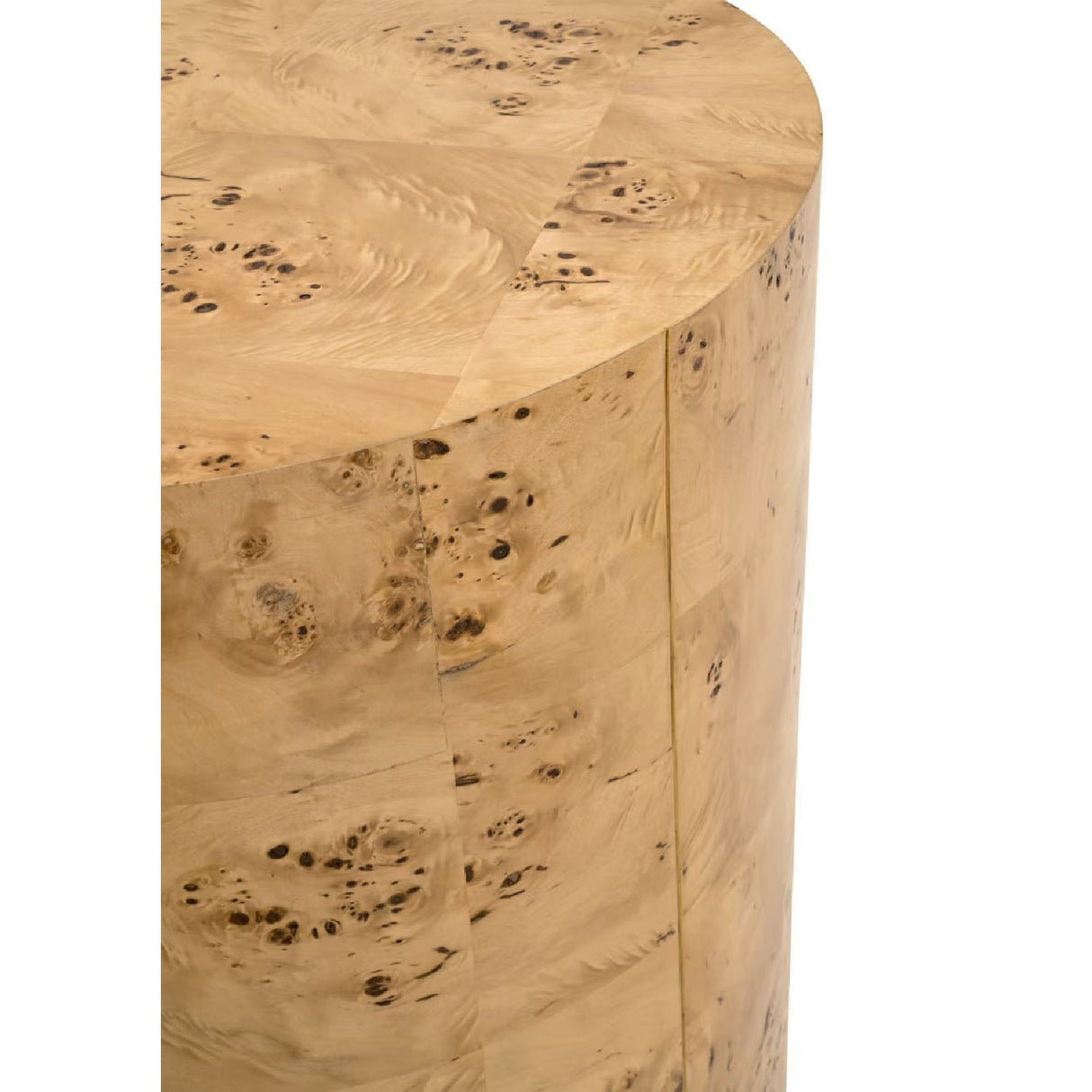 Modern European furniture - Burl Wood Cylindrical Accent Table - www.oroa.com