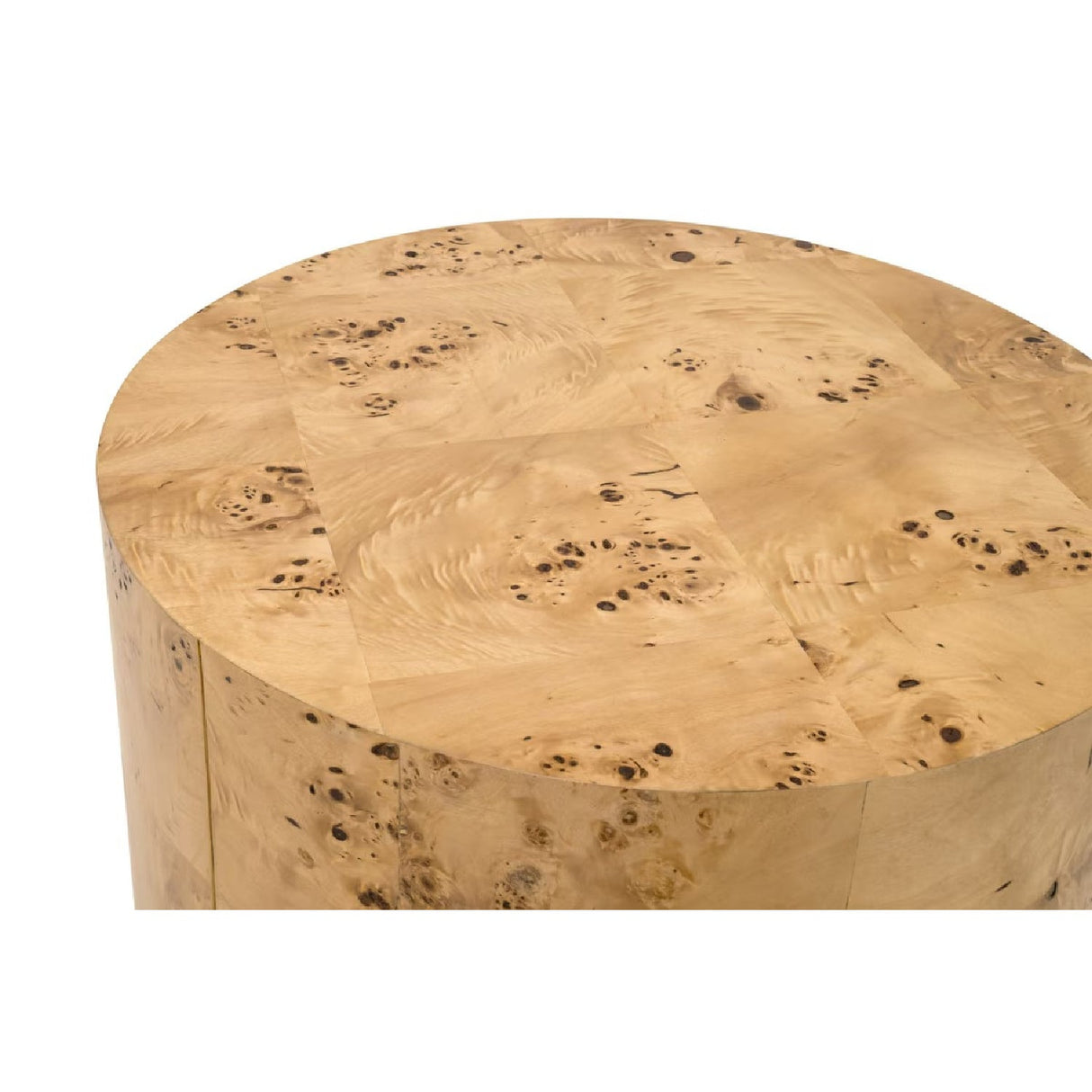 Modern European furniture - Burl Wood Cylindrical Accent Table - www.oroa.com
