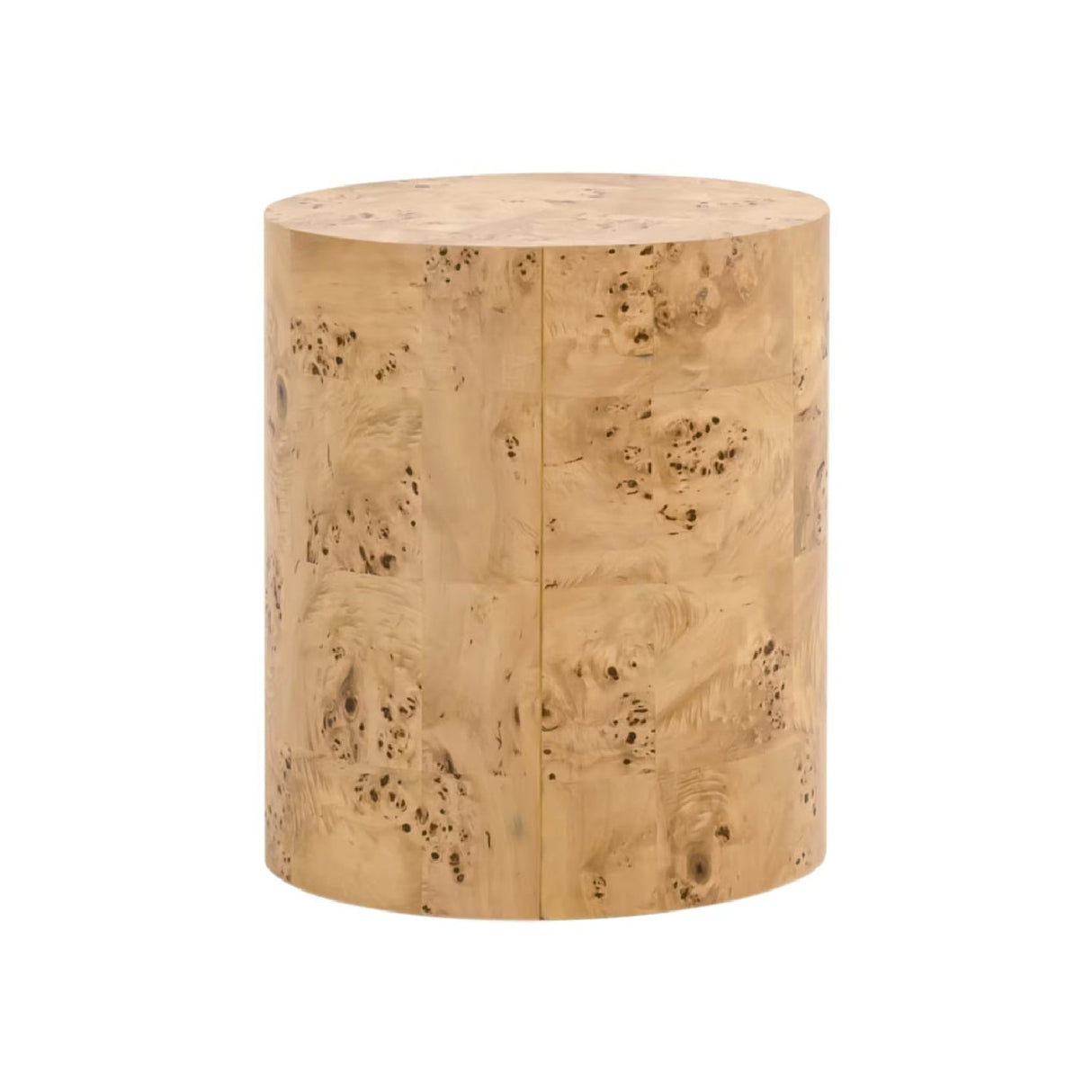 Modern European furniture - Burl Wood Cylindrical Accent Table - www.oroa.com