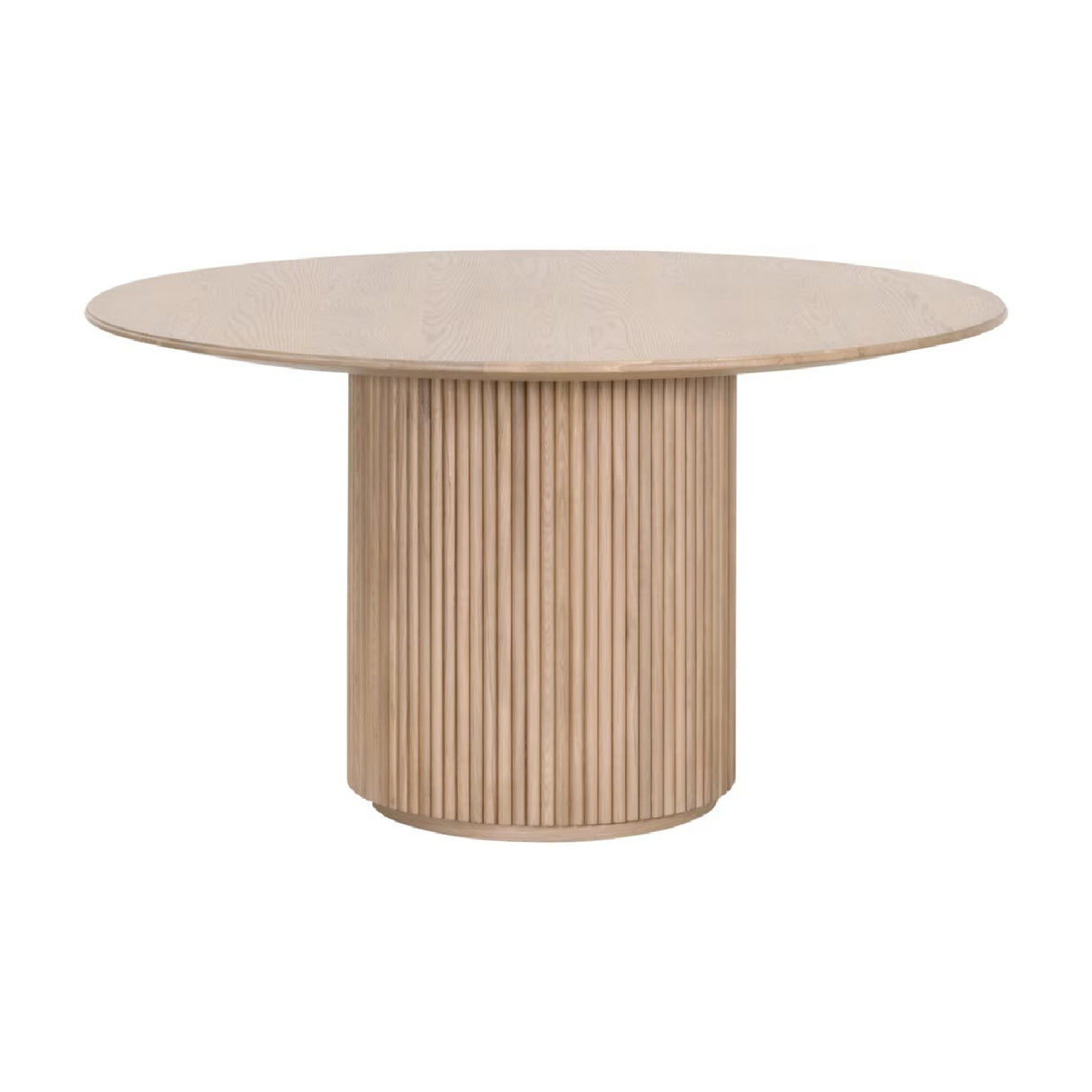 Round Natural Oak Dining Table | Oroa.com