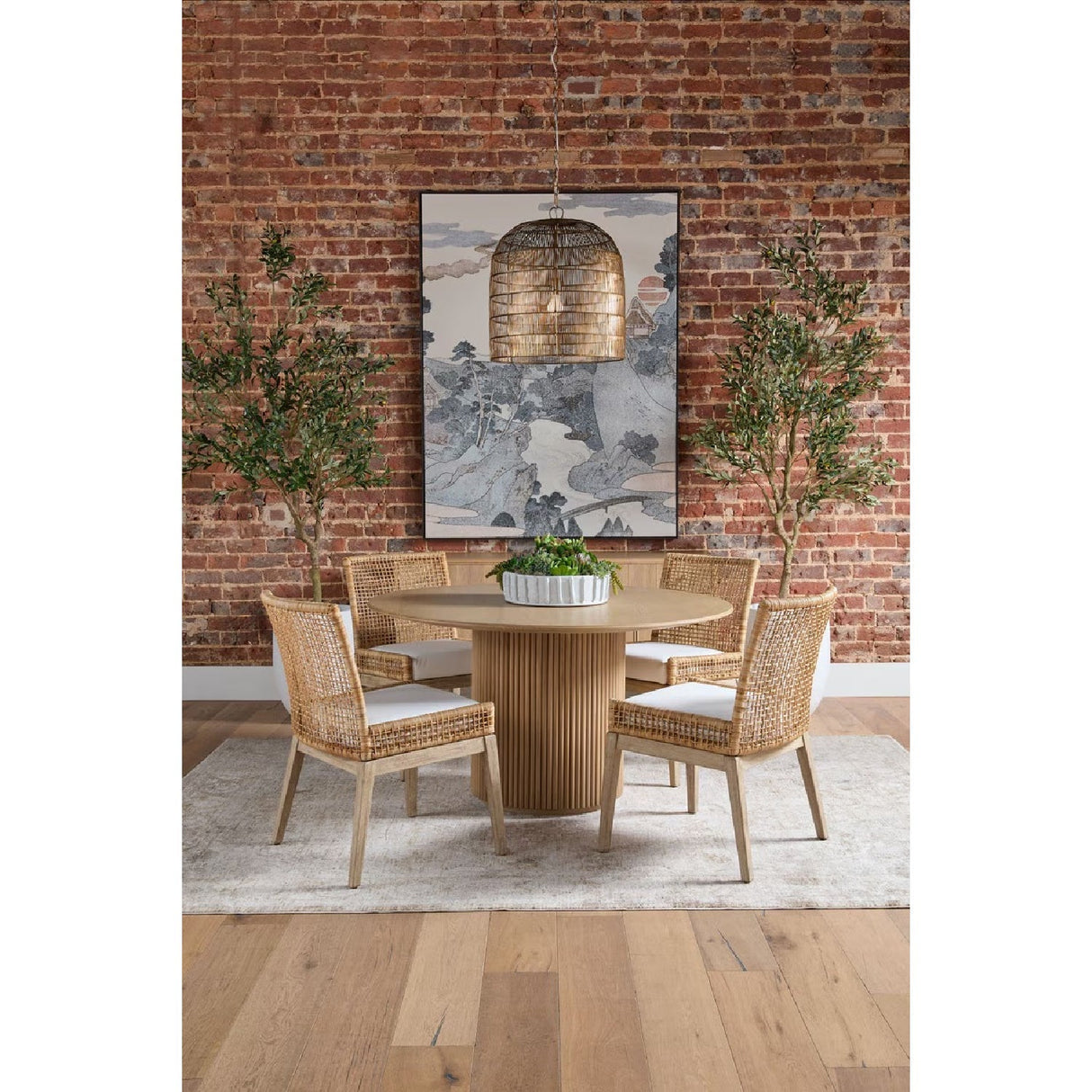 Modern European furniture - Round Natural Oak Dining Table - www.oroa.com