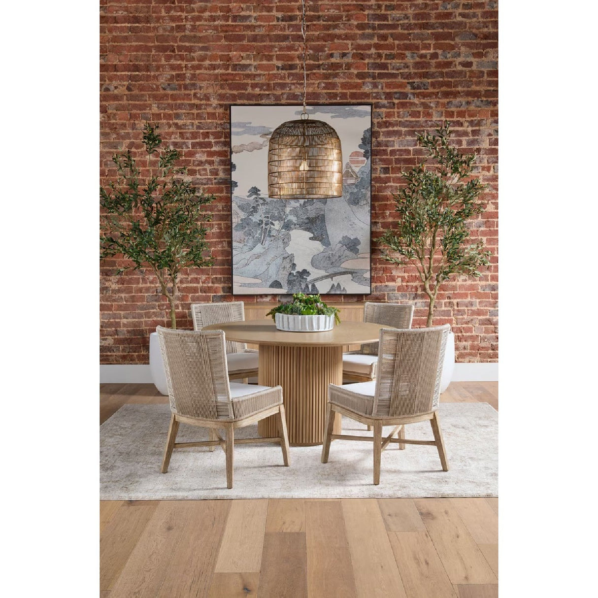 Modern European furniture - Round Natural Oak Dining Table - www.oroa.com