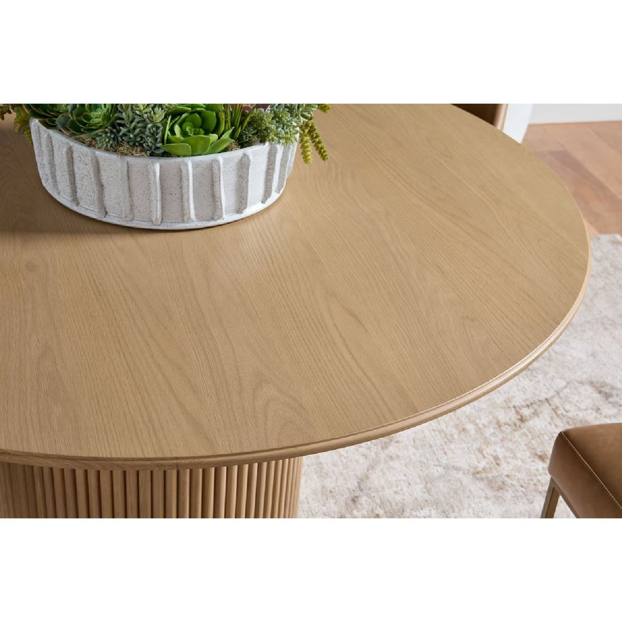 Modern European furniture - Round Natural Oak Dining Table - www.oroa.com