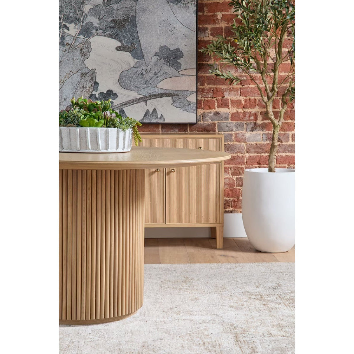 Modern European furniture - Round Natural Oak Dining Table - www.oroa.com