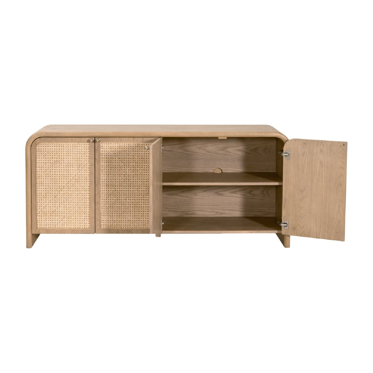 Modern European furniture - Oak Framed Cane 4-Door Sideboard - www.oroa.com