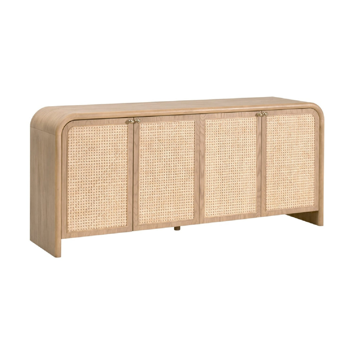 Modern European furniture - Oak Framed Cane 4-Door Sideboard - www.oroa.com