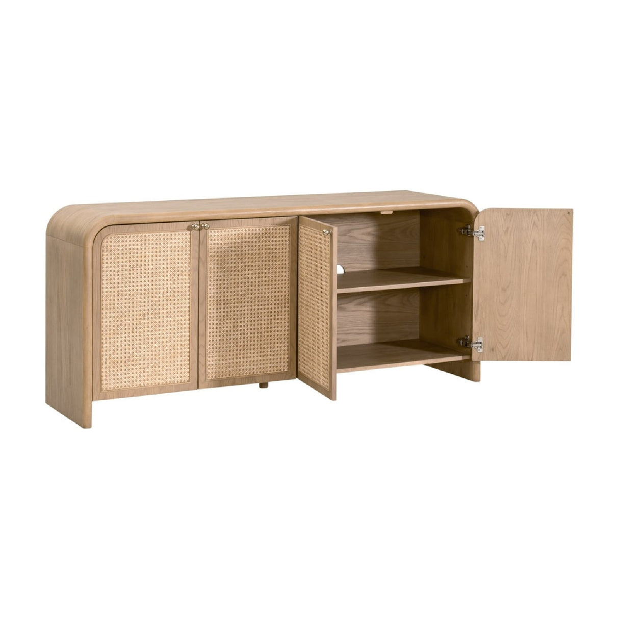 Modern European furniture - Oak Framed Cane 4-Door Sideboard - www.oroa.com