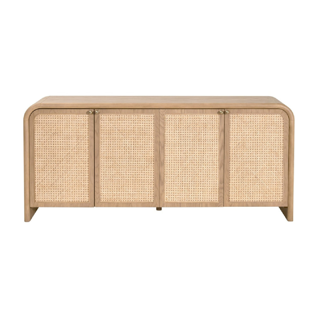 Modern European furniture - Oak Framed Cane 4-Door Sideboard - www.oroa.com