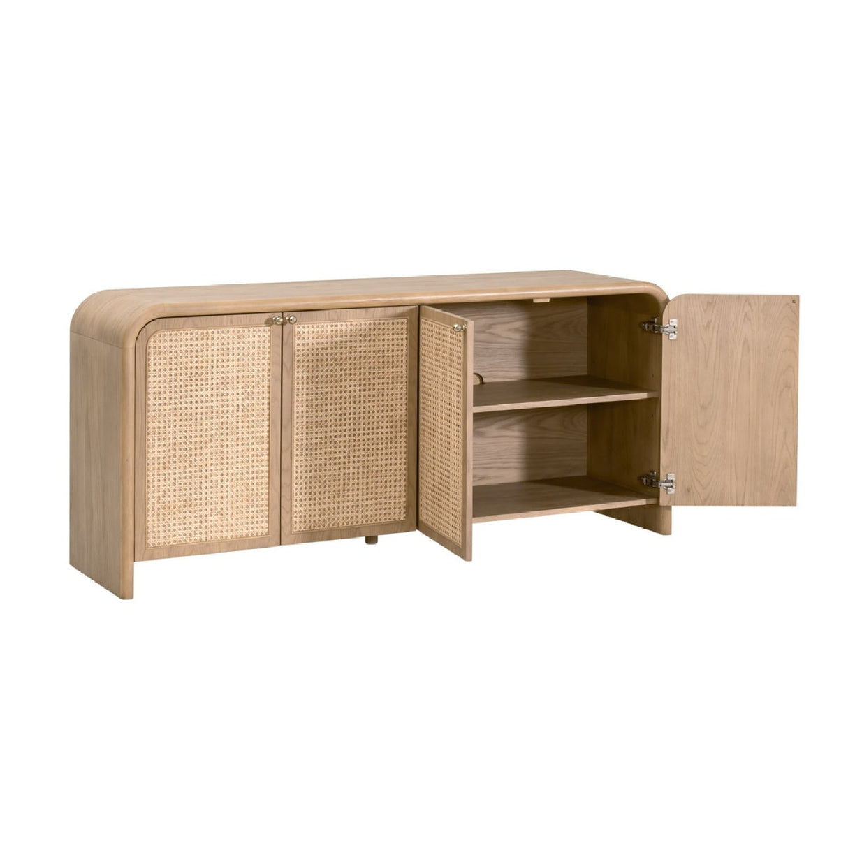 Modern European furniture - Oak Framed Cane 4-Door Sideboard - www.oroa.com