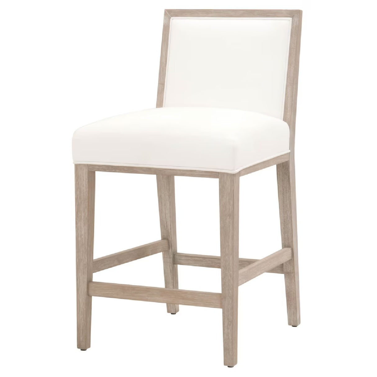 Solid Wood Framed Counter Stools (2) | Living Essentials Martin – front view