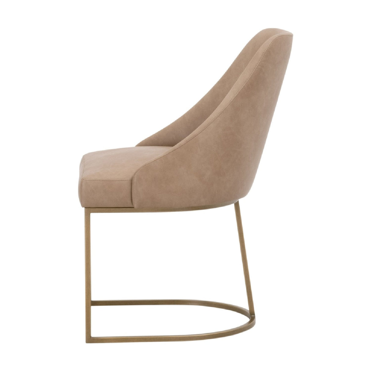 Modern European furniture - Brown Vegan Leather Dining Chairs (2) - www.oroa.com