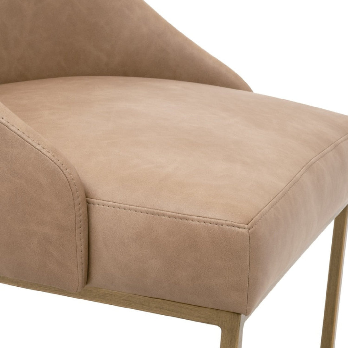 Modern European furniture - Brown Vegan Leather Dining Chairs (2) - www.oroa.com