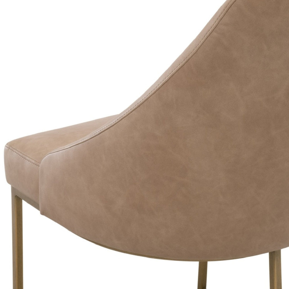 Modern European furniture - Brown Vegan Leather Dining Chairs (2) - www.oroa.com
