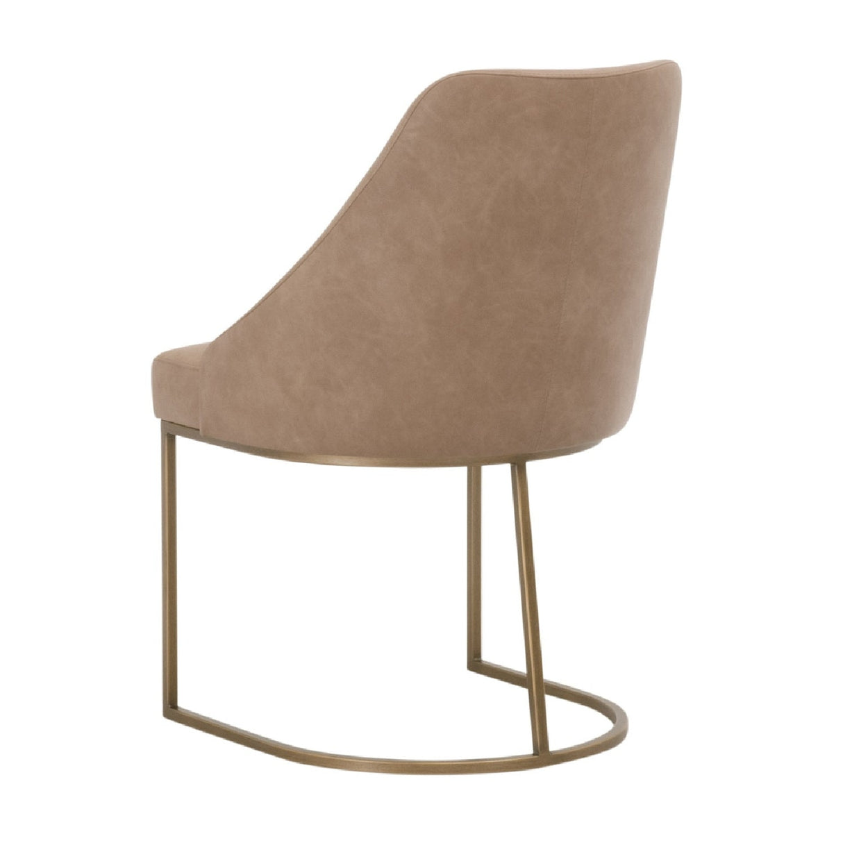 Modern European furniture - Brown Vegan Leather Dining Chairs (2) - www.oroa.com
