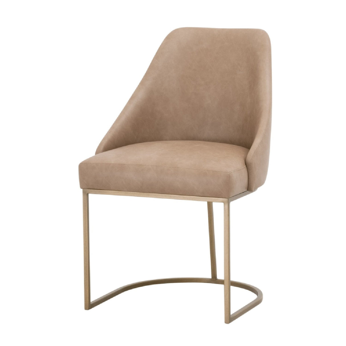 Modern European furniture - Brown Vegan Leather Dining Chairs (2) - www.oroa.com