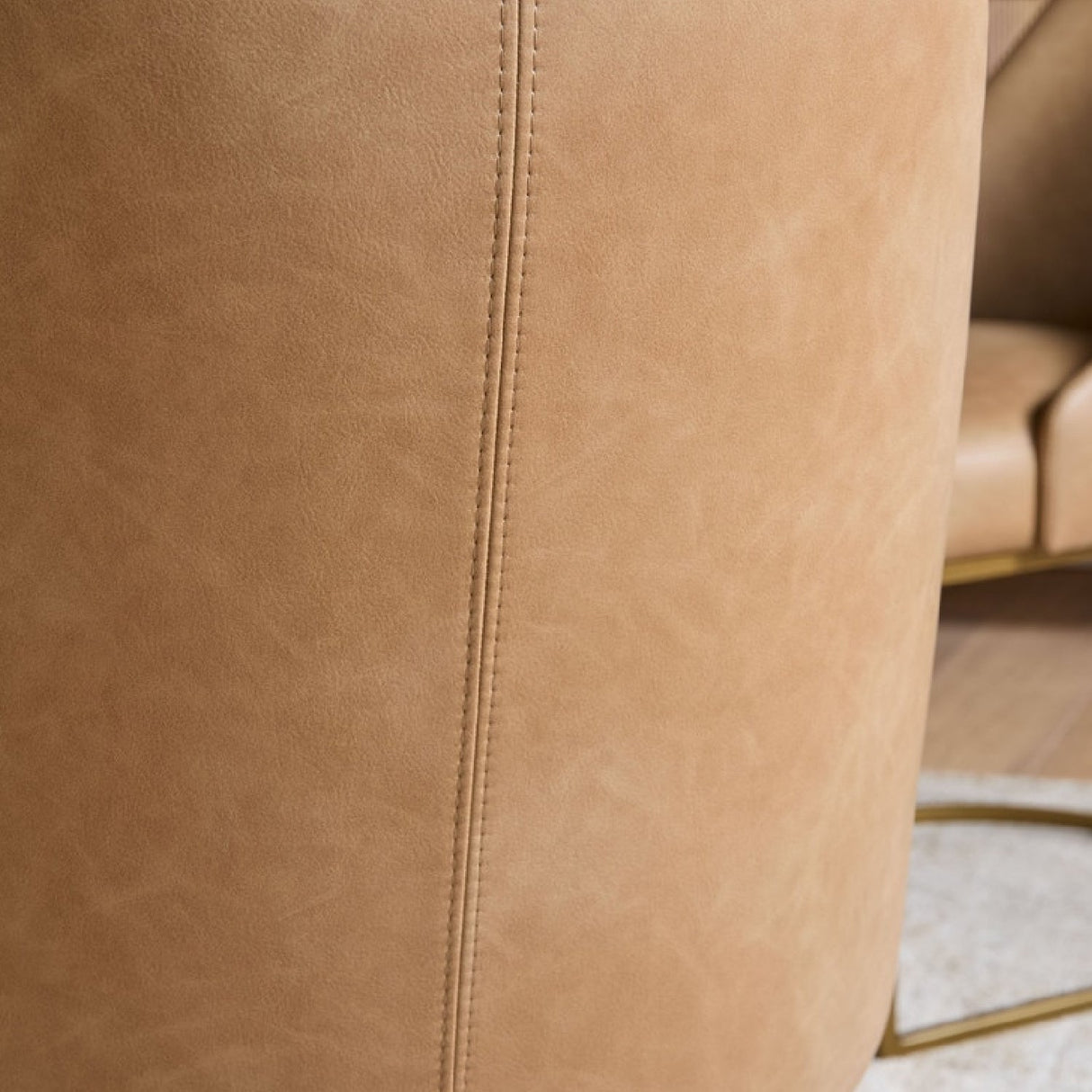 Modern European furniture - Brown Vegan Leather Dining Chairs (2) - www.oroa.com