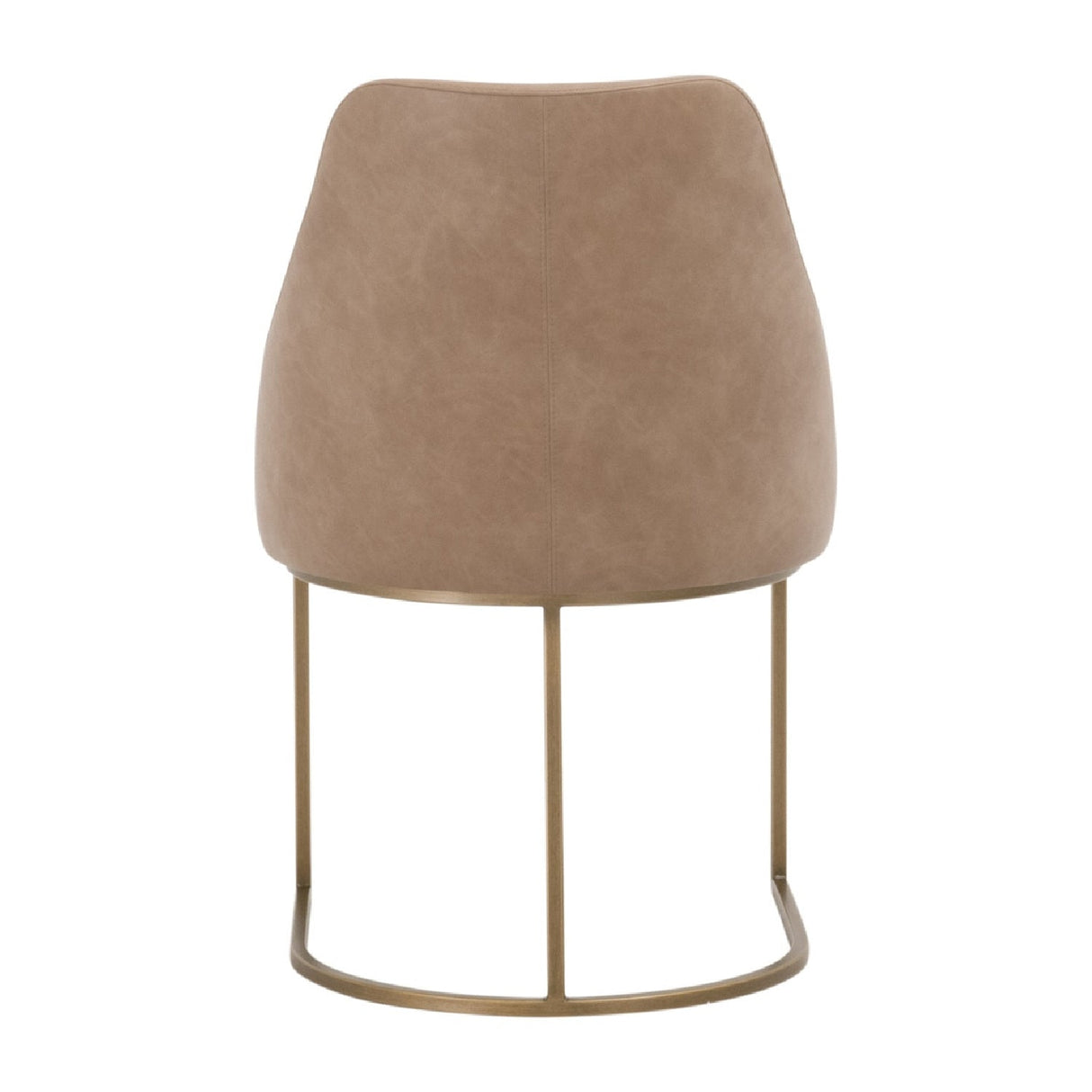 Modern European furniture - Brown Vegan Leather Dining Chairs (2) - www.oroa.com