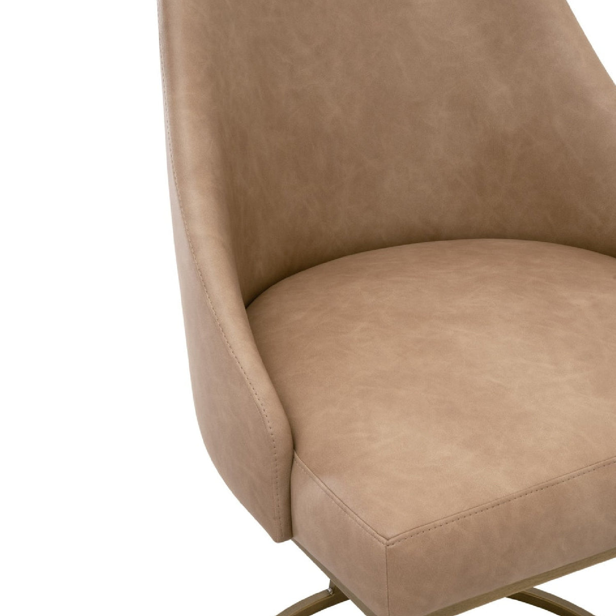 Modern European furniture - Brown Vegan Leather Dining Chairs (2) - www.oroa.com