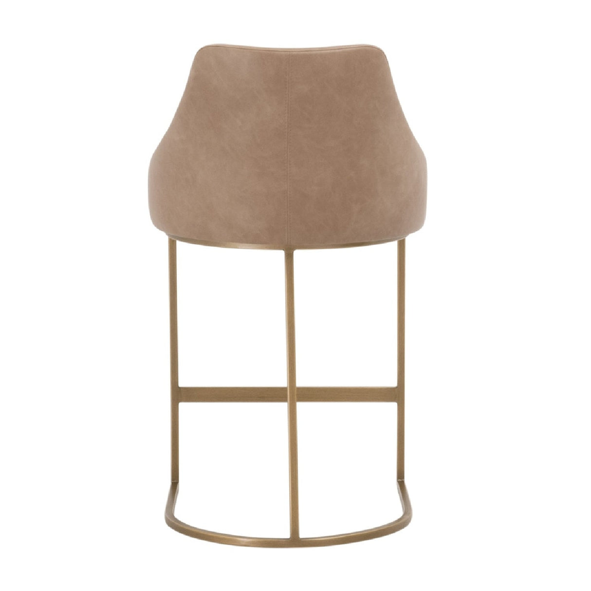 Modern European furniture - Brown Vegan Leather Counter Stools (2) - www.oroa.com