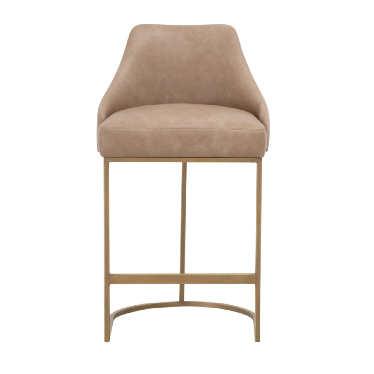 Modern European furniture - Brown Vegan Leather Counter Stools (2) - www.oroa.com
