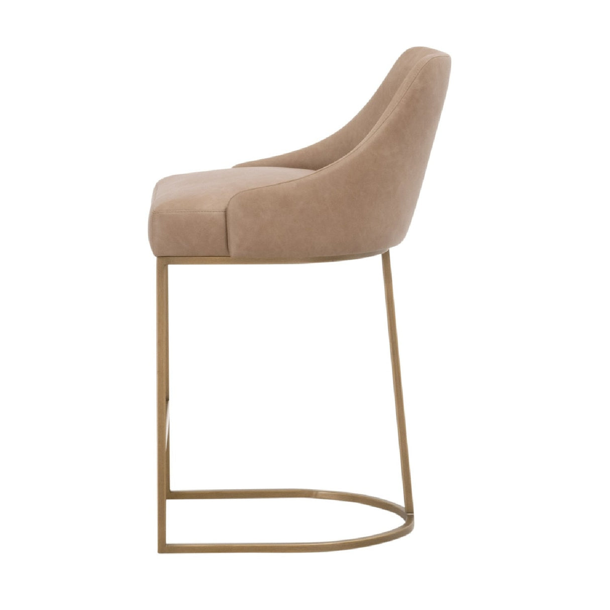 Modern European furniture - Brown Vegan Leather Counter Stools (2) - www.oroa.com