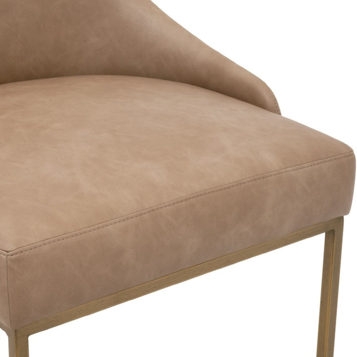 Modern European furniture - Brown Vegan Leather Counter Stools (2) - www.oroa.com