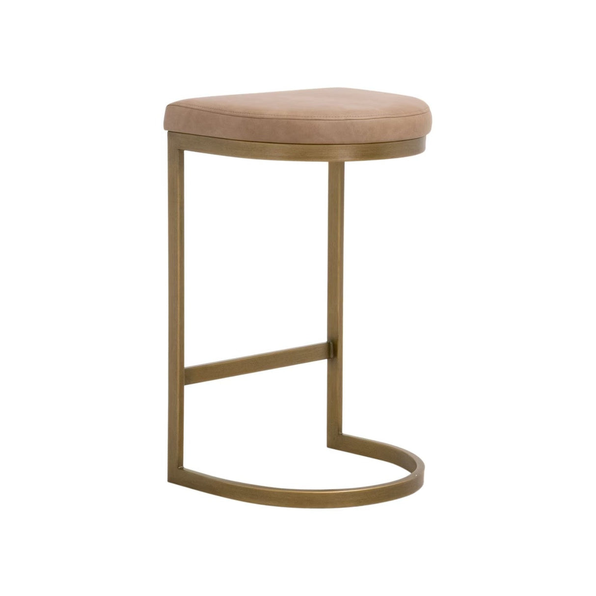 Gold Cantilevered Counter Stool | Living Essentials Cresta – alternate view 13