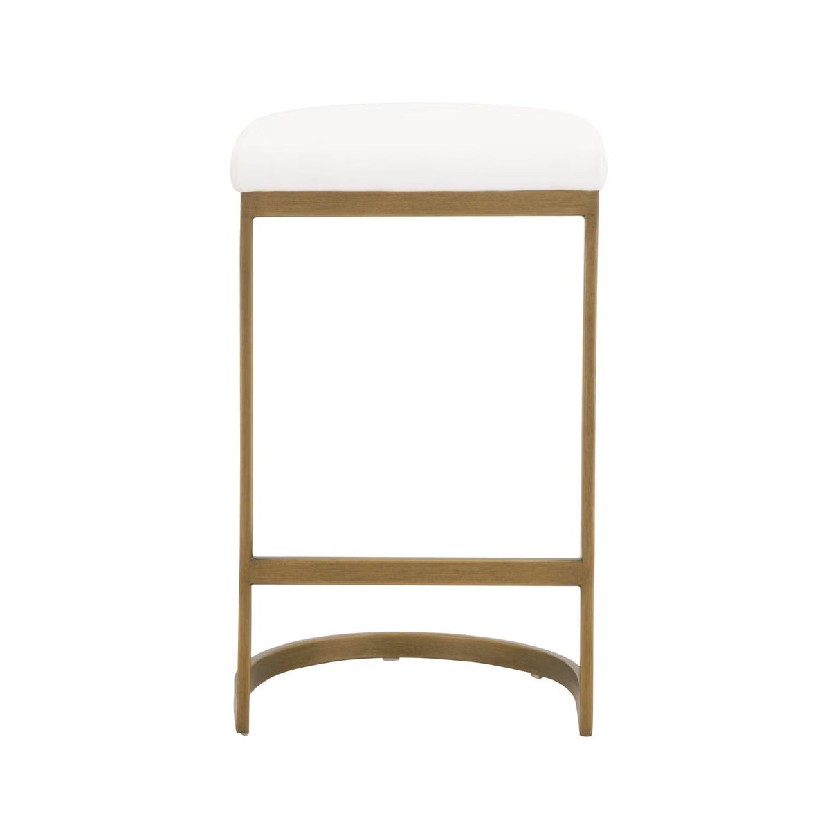 Gold Cantilevered Counter Stool | Living Essentials Cresta – front view