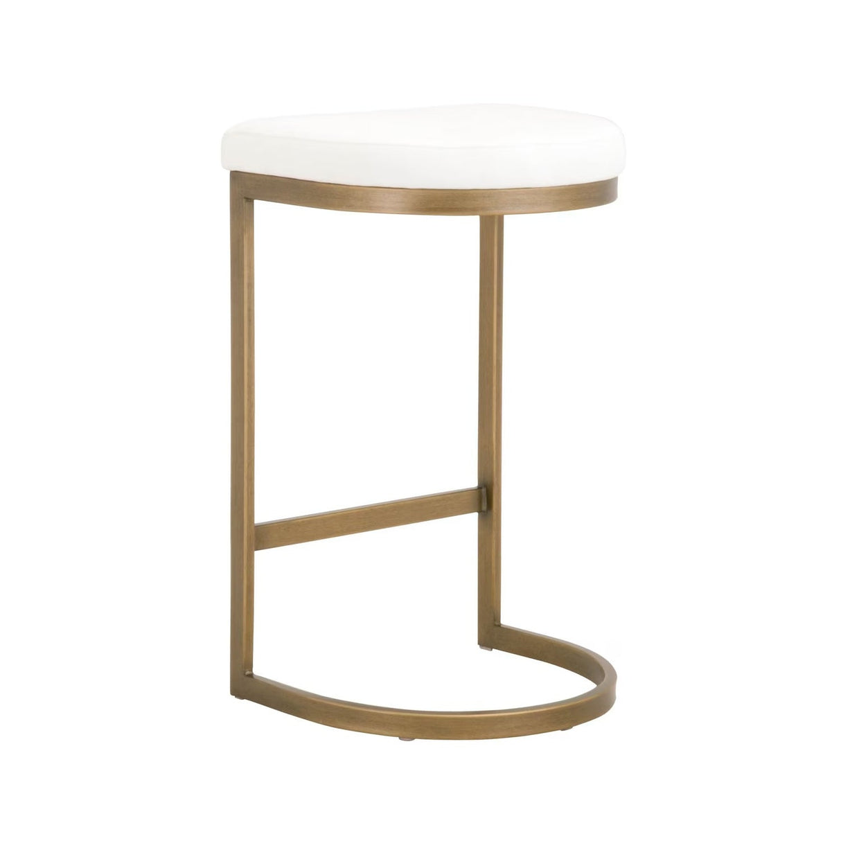 Gold Cantilevered Counter Stool | Living Essentials Cresta – side view