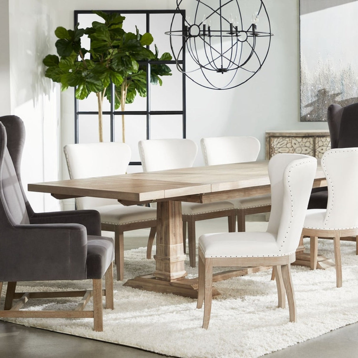 Modern European furniture - Acacia Extendable Dining Table - www.oroa.com