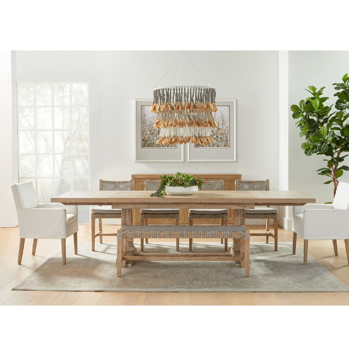 Modern European furniture - Acacia Extendable Dining Table - www.oroa.com