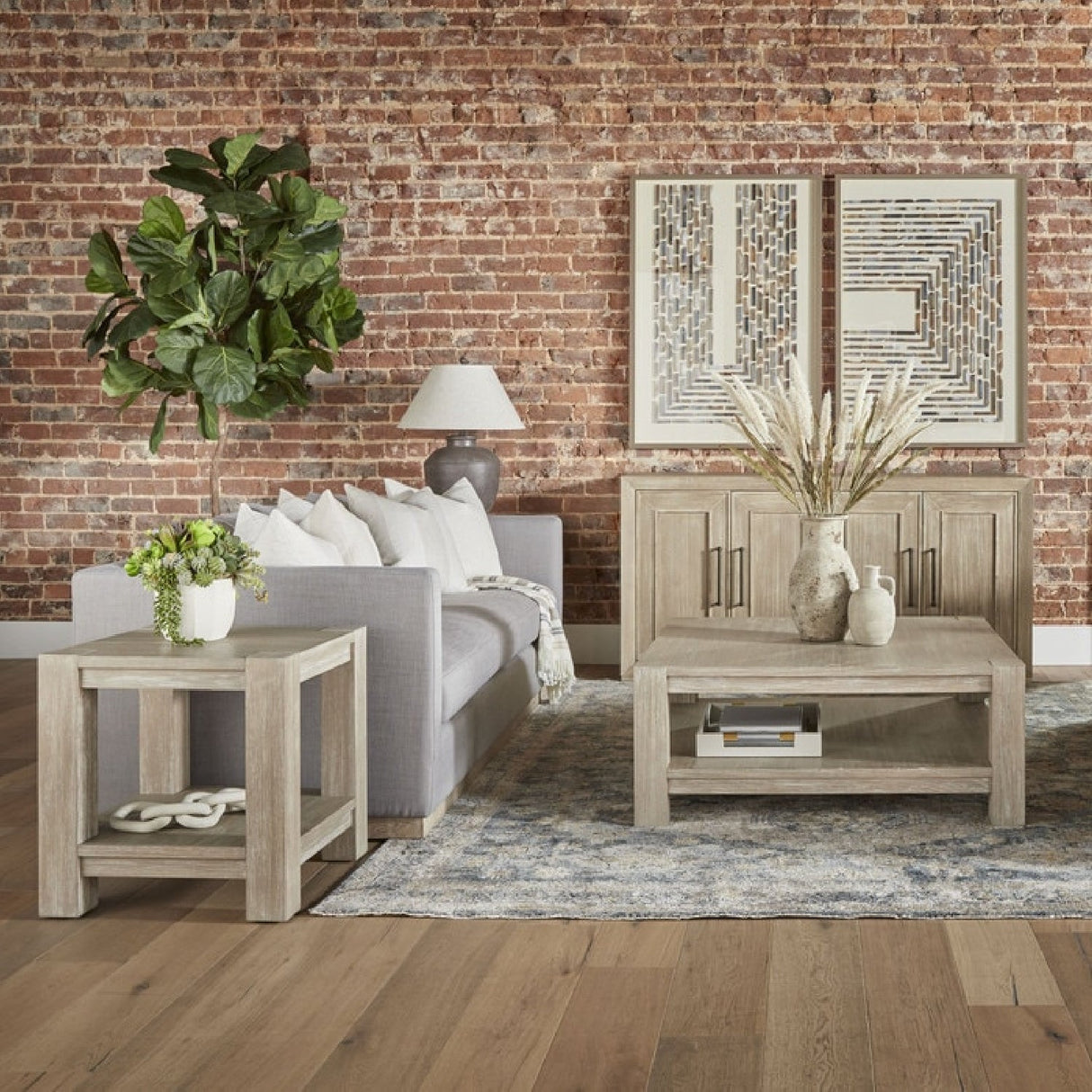 Modern European furniture - 4-Door Acacia Media Sideboard - www.oroa.com