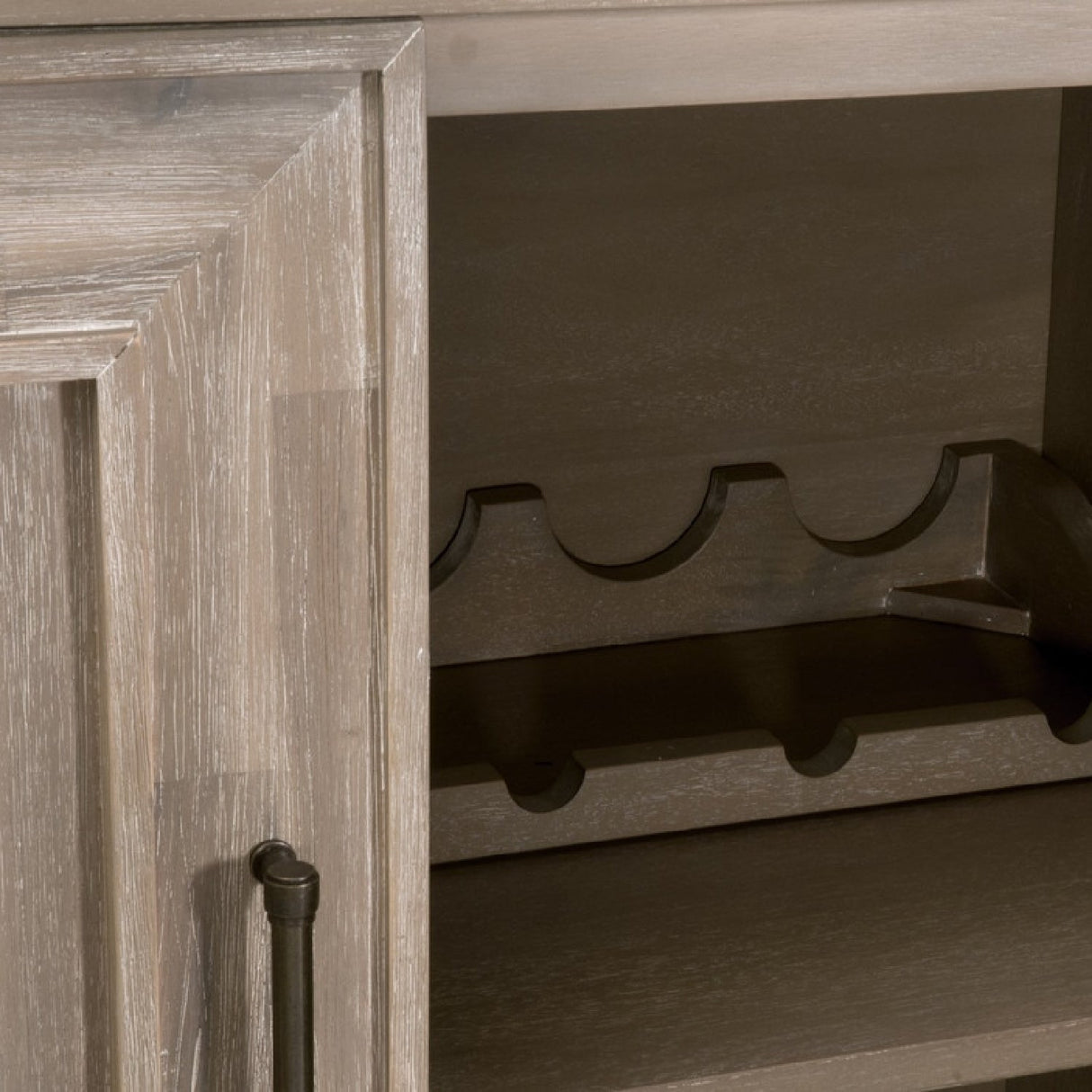 Modern European furniture - 4-Door Acacia Media Sideboard - www.oroa.com